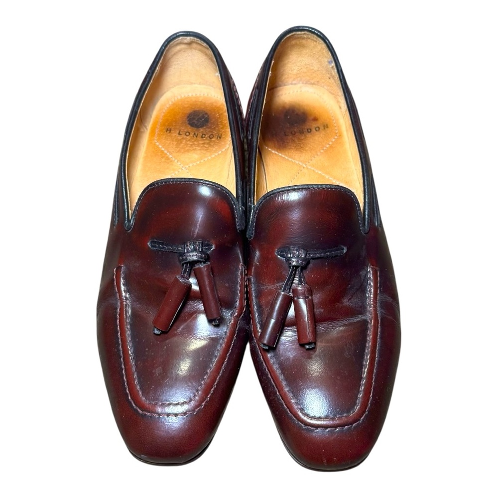 H LONDON Made in Portugal Elegant Brown Leather Loafers 41